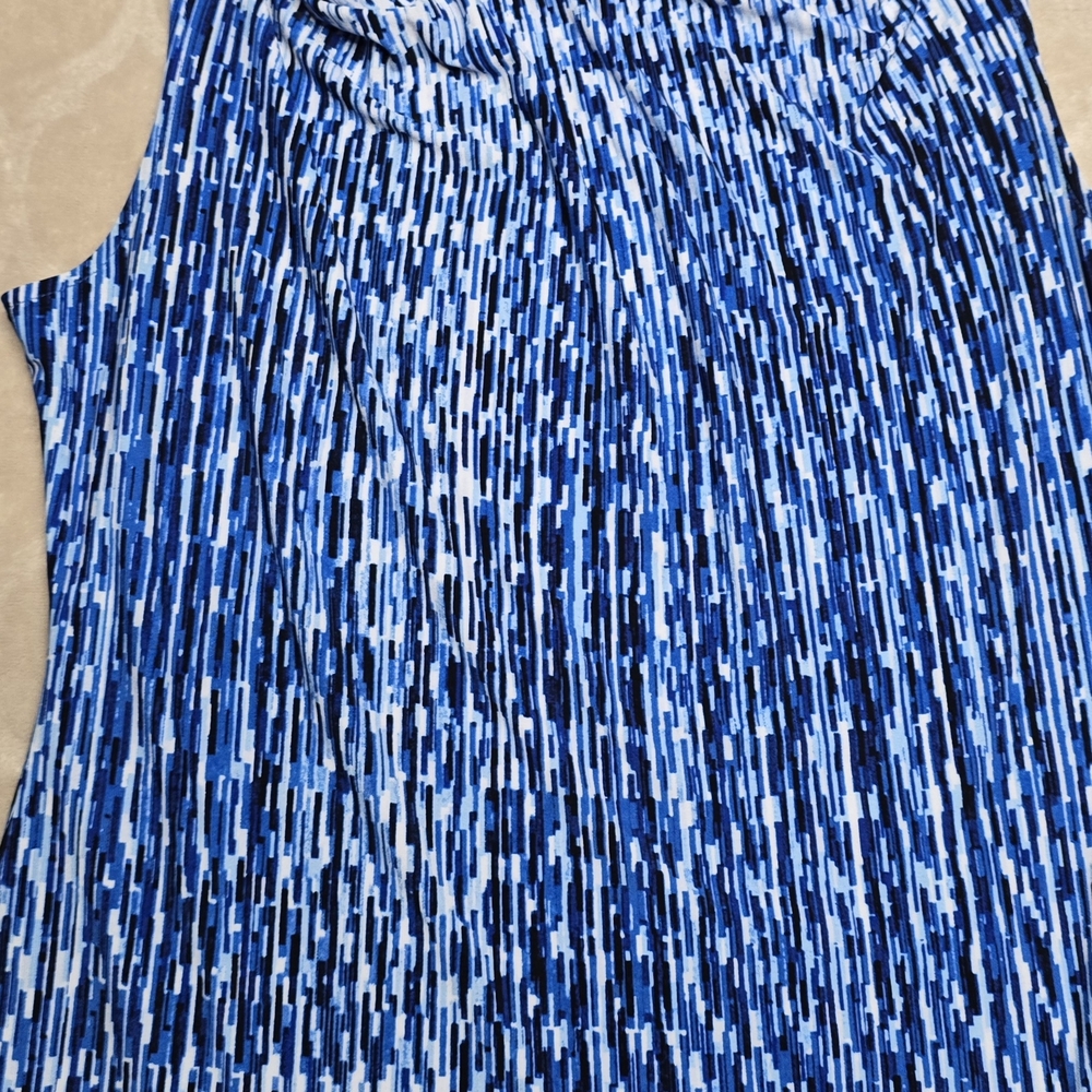 Calvin Klein Blue and White Midi Skirt